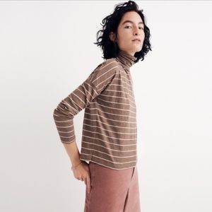 Madewell striped boxy turtleneck.